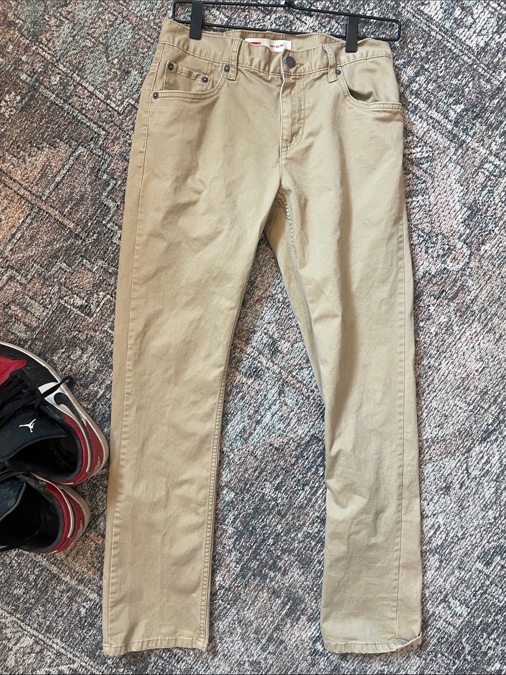 Levi’s 511 Slim Boys Khaki Jeans Youth 16 28x28 Straight Leg Pants